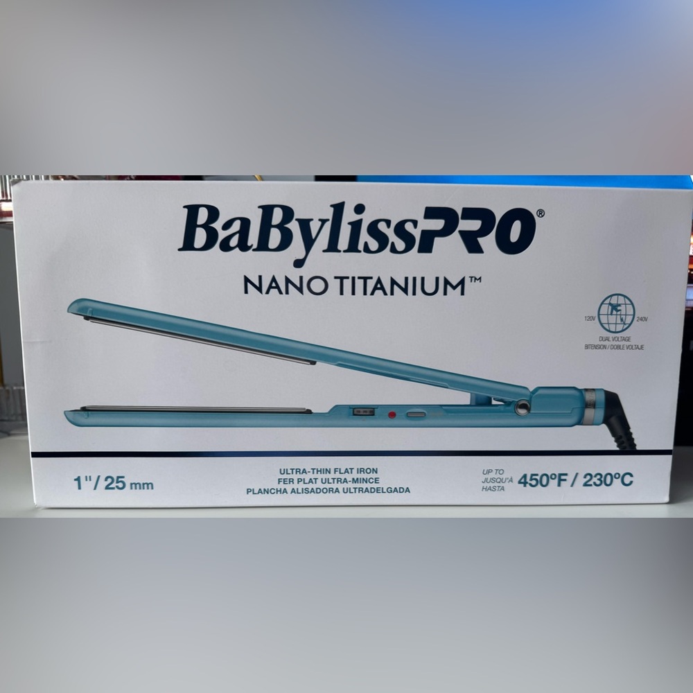BabylissPRO Nano Titanium 1” Thin Straightening Iron